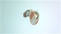 Ringe Dame Corallo E Perle in Gelbgold Corallo M.PER COR DIA CT 0.10 OV
